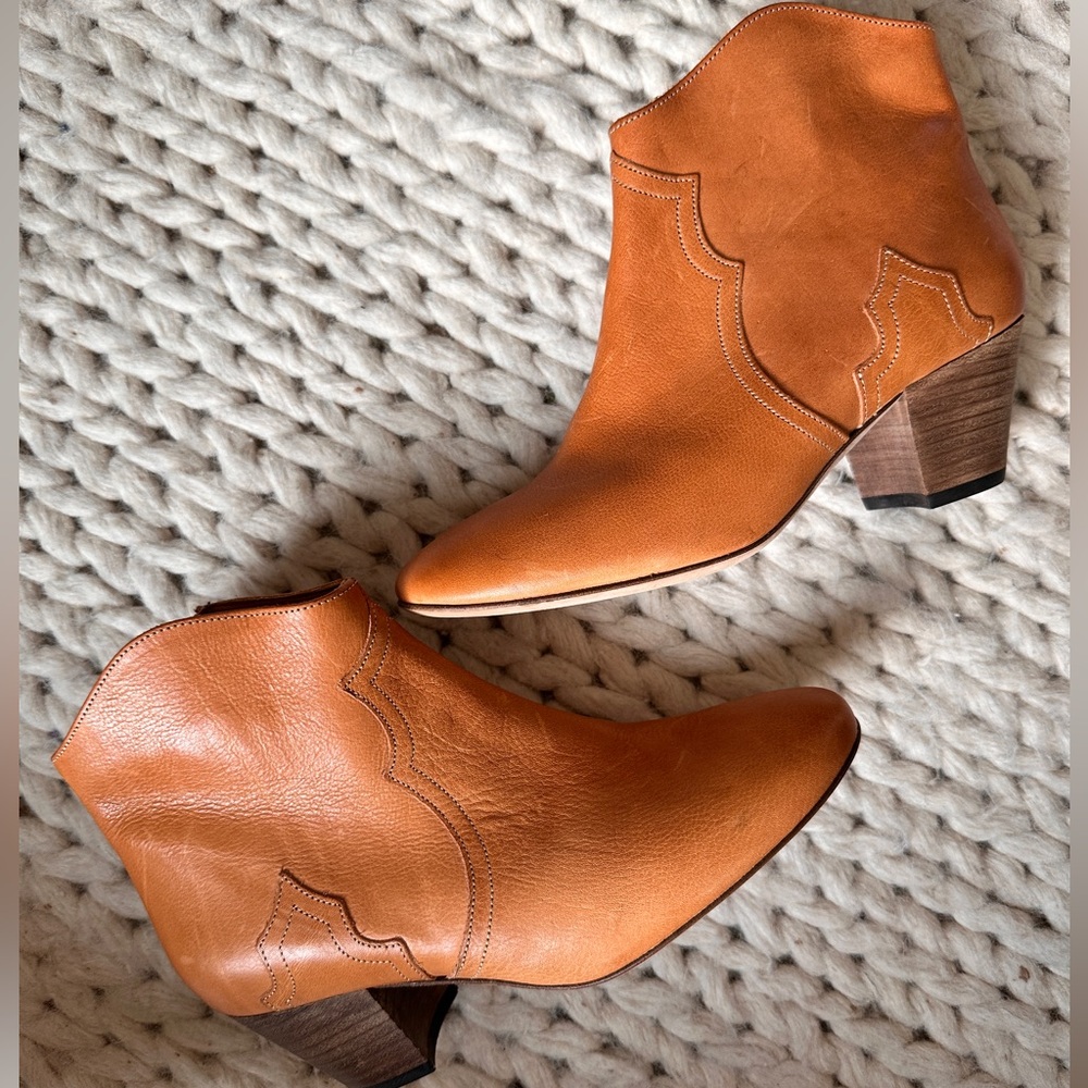 Isabel Marant Tan Leather Ankle Boots, Women’s size 7 (37)